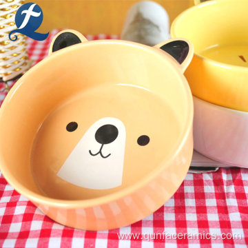 Unique Design Ceramic Dog Feeder Raised Pet Bowl